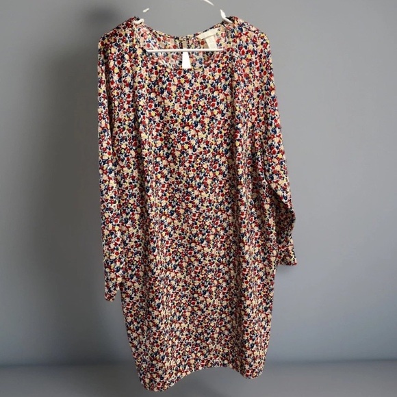 H&M Dresses & Skirts - H&M Womens Lightweight Crew Neck Floral Long Sleeve Mini Dress Size XL